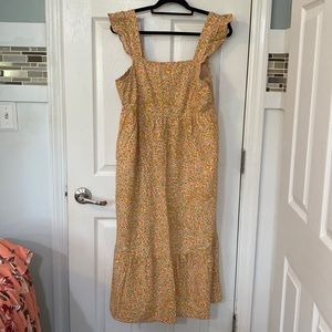 Bright floral maxi dress